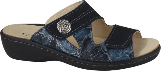Longo 1044721-0 dames slippers blauw