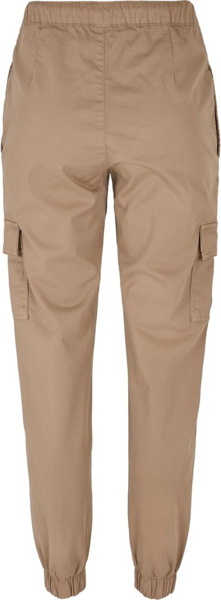 Urban Classics High Waist Cargo Comfort softtaupe Dames joggingbroek 5XL Creme