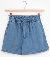 Sissy-Boy - Blauwe high waist denim shorts met aantrekkoord
