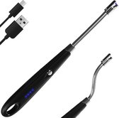 Briquet électrique ForDig - Briquet plasma USB - Résistant au vent et aux tempêtes - Rechargeable - Zwart
