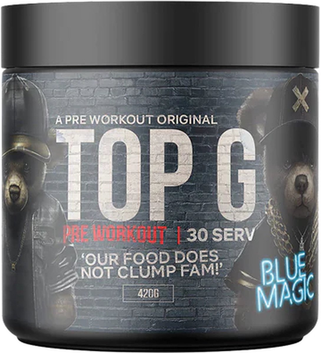 Goedkoopste Top G - Pre Workout Energy Blue Magic 420gram - 30 Servings - Pre-workout met Caffeine, Beta Alanine, L-Citrulline en meer - Voor Fitness en Krachttraining - Verhoog je Energie en Focus - Slechts €29.99!