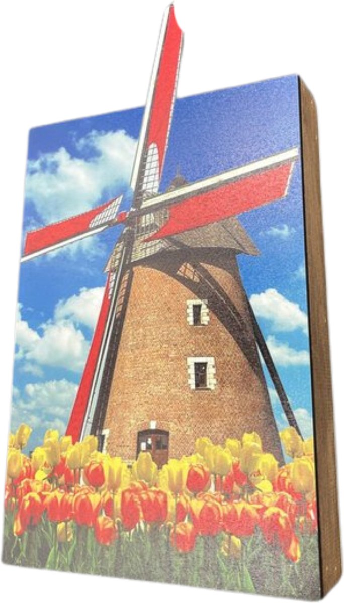 M&Z Collectie-Houten Sleutelkastje voor binnen - Industrieel - Molen Bruin - Sleutelrekje - Metalen klep - Interieur - Decoratie