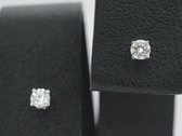 DC Jewellery - Boucles d'oreilles en or blanc avec Diamant 0,08 ct - Avec certificat
