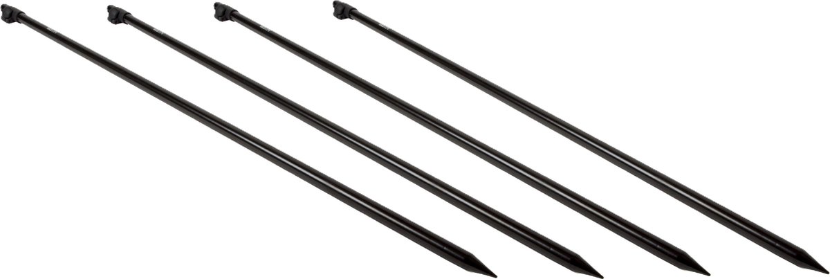 Faith Bankstick - Telescopisch 95cm - set 4 stuks - Karpervissen - Hengelsteun - Zwart