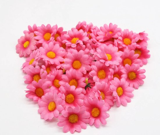 Kunstbloemen- roze - 50 stuks - bruiloft - lente zomer bloemen- decoratie bloemen
