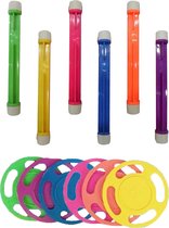 SportX Ensemble de jouets de plongée - 12x - barres de plongée et anneaux de plongée - colorés - jeu de plongée - speelgoed de piscine