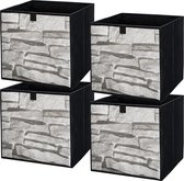 Opvouwbare Opbergdozen 31 x 31 x 31 cm - Set van 4 - Lade-Organizerbox voor Kledingopslag en Organisatie
