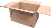 Ace Verpakkingen - Enorm Sterke Multifunctionele doos - 10 stuks - Halve Eurodoos - Zware kwaliteit - Handgrepen - Europallet geschikt - Verzenddoos - Boekendoos - Verhuisdoos - 300 x 400 x 250 mm