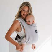 ROOKIE Baby Konnekt draagzak - Design buikdrager en rugdrager - Comfortabel en ergonomisch - Babydrager vanaf Geboorte - Ook voor Peuter - Biologisch katoen (Grey)