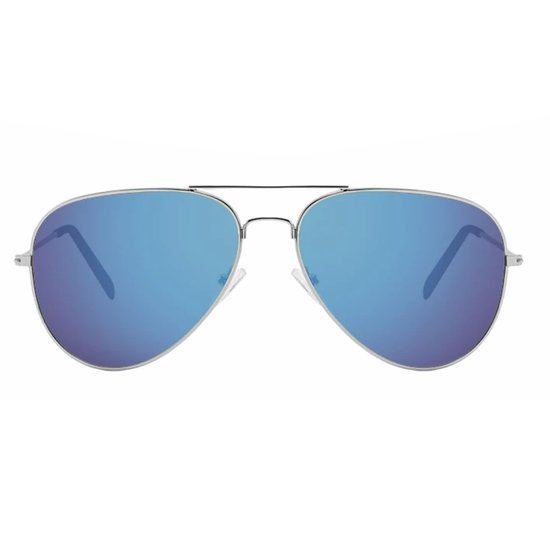 Fako Fashion® - Kinder Pilotenbril - Piloten Zonnebril - Jongens Zonnebril - Meisjes Zonnebril - Zilver - Blauw van Fako Fashion® — afbeelding 3