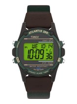 Boîtier de montre analogique à Quartz Timex Atlantis : 100 % résine | Bracelet : 100 % cuir 40 TW2V44300AJ