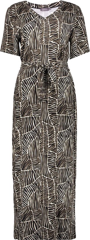 Geisha Jurk Maxi Dress Met Print 47415 60 Fay Off-white/black Dames Maat - XXL