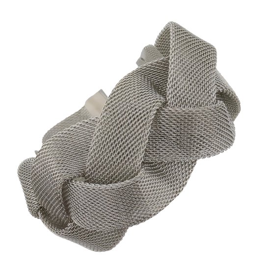 Behave - Armband - Zilverkleurig Gevlochten Mesh Armband