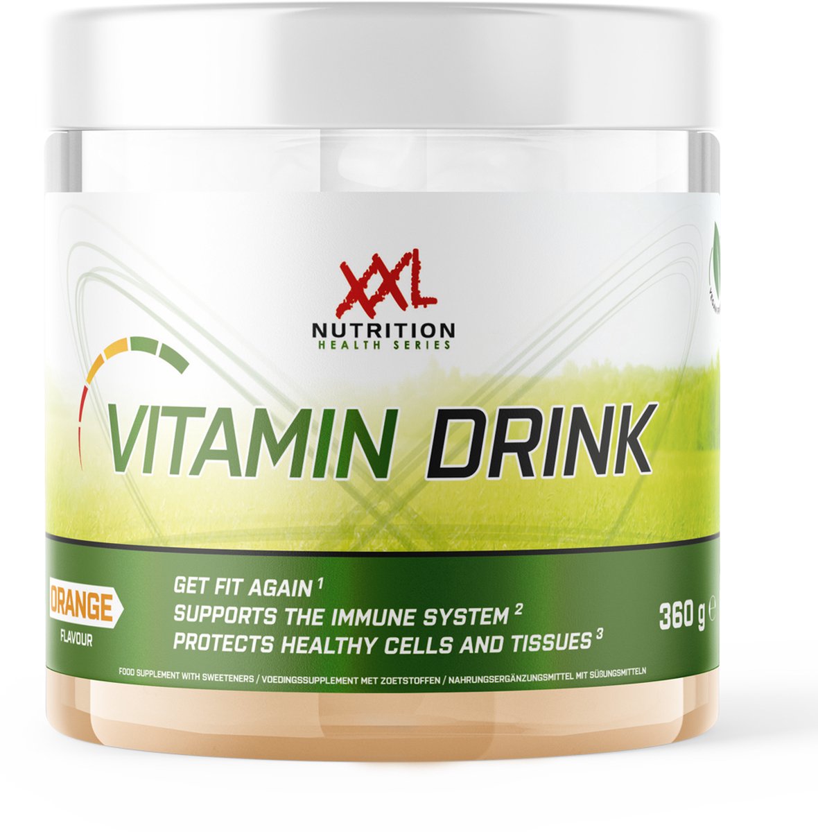 Goedkoopste XXL Nutrition - Vitamin Drink - Frisse Drank met Vitamines & Mineralen - Vegan - Orange - 360 gram