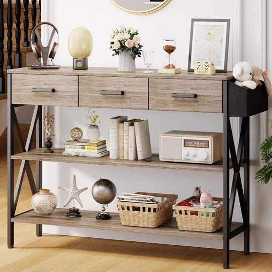 rotan consoletafel met 2 lades - Koop Vandaag Nog