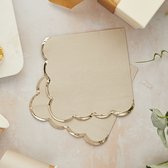 Bordure beige et dorée - 16 pièces