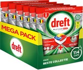 Dreft Platinum Plus All In One - Comprimés pour lave-vaisselle - Technologie anti-terne Citroen - Pack économique 6 x 19 capsules