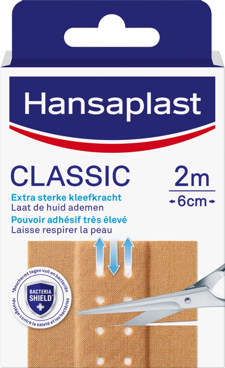 Goedkoopste Hansaplast Classic Pleisters - Wondpleisters - Wondverzorging - 2m x 6cm