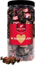 Côte d'Or Chokotoff chocolat "I Love You" - Cadeau Saint Valentin - chocolat noir au caramel - 800g