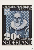 Briefkaart met afbeelding Jan van Hout 1542-1609 postzegel