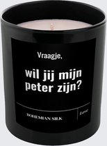 Kaars met Etiket: Wil jij mijn Peter zijn? - Origineel Cadeau om iemand Peter of Peetoom te vragen - makeyour.com - Premium Kaars - makeyour.com