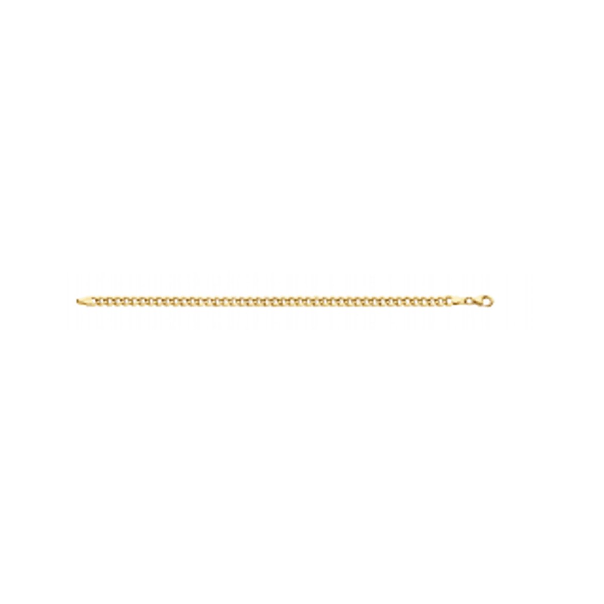Fjory Halsketting gourmet met een buis in 14 karaat geel goud en een volle kern in zilver 925 - 5 mm diameter en 50 cm lengte 14 Karaat Goud 50