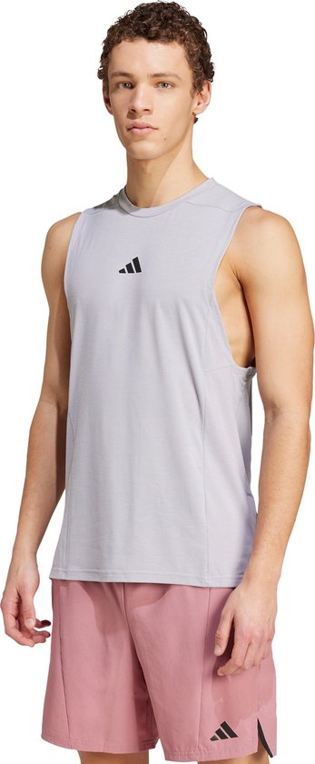 adidas Performance Designed for Training Workout Tanktop - Heren - Grijs- 3XL