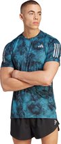 adidas Performance Own the Run Allover Print T-shirt - Heren - Turquoise- S