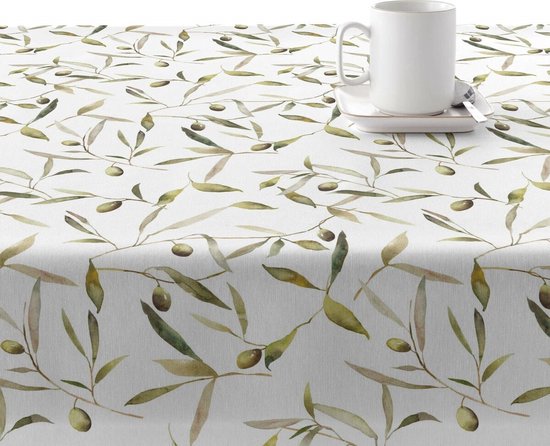 Belum Tafelkleed van kunsthars, 100% biologisch katoen, vuilafstotend, groot tafelkleed voor rechthoekige tafels, tafelzeil (200 x 140 cm