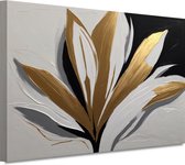Bloem schilderijen - Natuur schilderij - Schilderijen canvas Art Deco - Wanddecoratie industrieel - Schilderij op canvas - Kunstwerk 90x60 cm