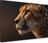 Tableaux Cheetah - Tableau animalier - Peinture sur toile Moustaches - Décoration murale chambre enfant - Toile - Décoration bureau 60x40 cm