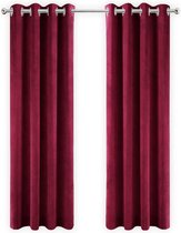 LW collection - gordijnen - kant en klaar - verduisterend - rood velvet - fluweel - 290x245cm