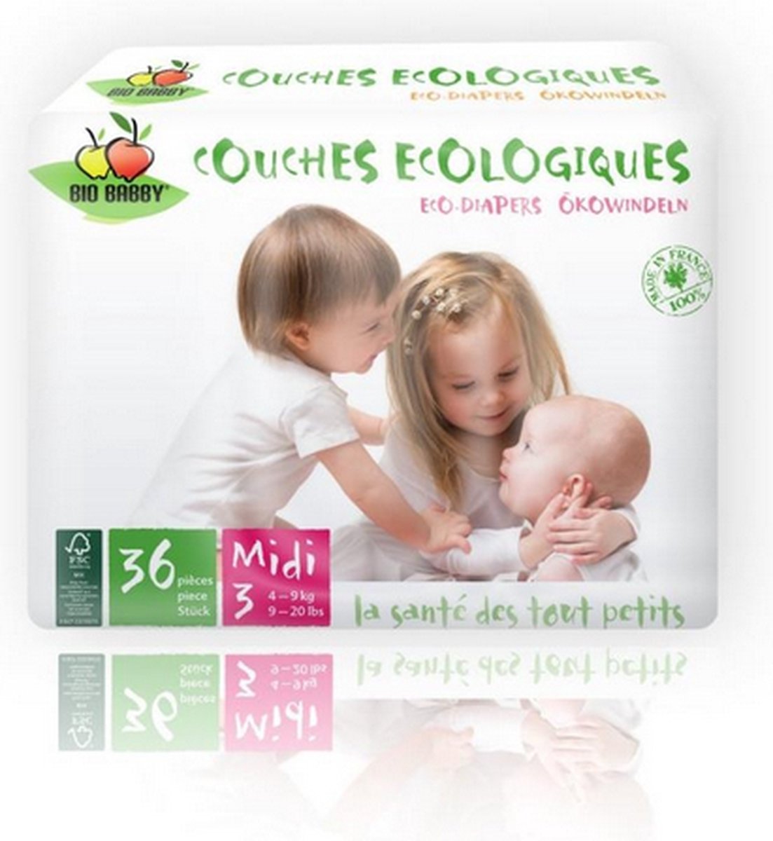 Bio Babby Midi - 4/9 kg - 36 milieuvriendelijke luiers