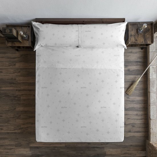 Set beddengoed Harry Potter Stars Grey Wit Multicolour Bed van 90 160 x 270 cm 160 x 200 cm