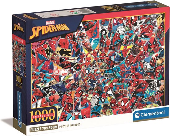 Clementoni - Puzzel - Marvel Spiderman - 1000 stukjes - Impossible - vanaf 14 jaar
