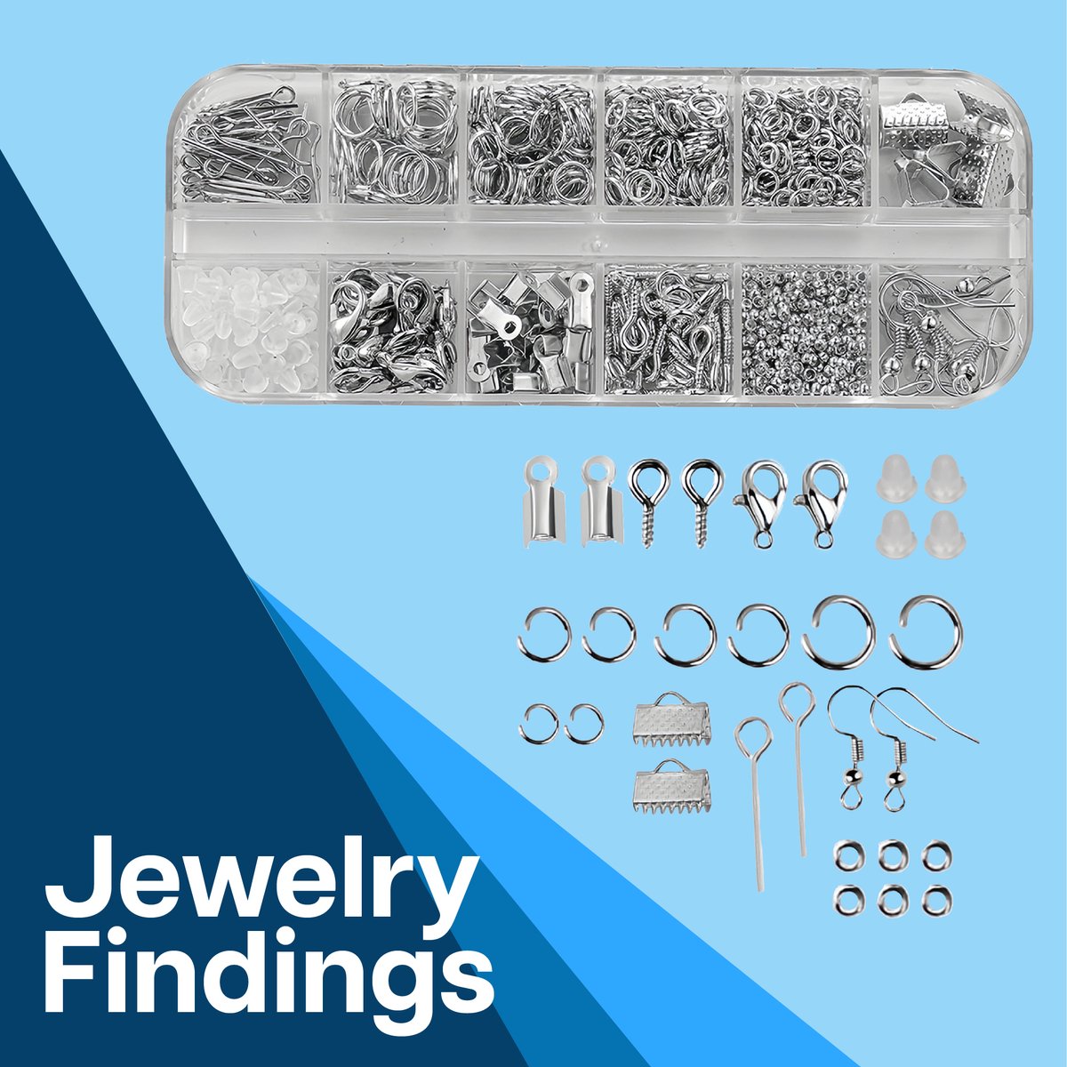 MMOBIEL Sieraden Reparatie Set – Gereedschap Sieraden voor Reparaties en Maken van Oorbellen, Armbanden, Kettingen en meer - 845 Stuks – incl. Sieraden Tangen, Draad en Sieraden Benodigdheden - Zilver — cadeau in Hobby - foto 3
