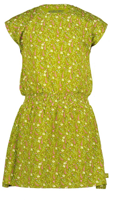4PRESIDENT Meisjes jurk - AOP Army Green - Maat 128 - Meisjes jurken