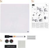 droog uitwisbaar en magnetisch - Magnetische whiteboard voor thuis of op kantoor. 360 x 360mm