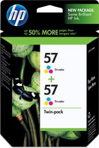 HP 57 2-pack Tri-color Origineel Cyaan, Magenta, Geel Multipack 2 stuk(s)