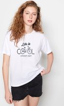 MaviMUZ-blanc-surdimensionné-T-shirt-HOMMES-FEMMES-unisexe-XL - 100% - Coton