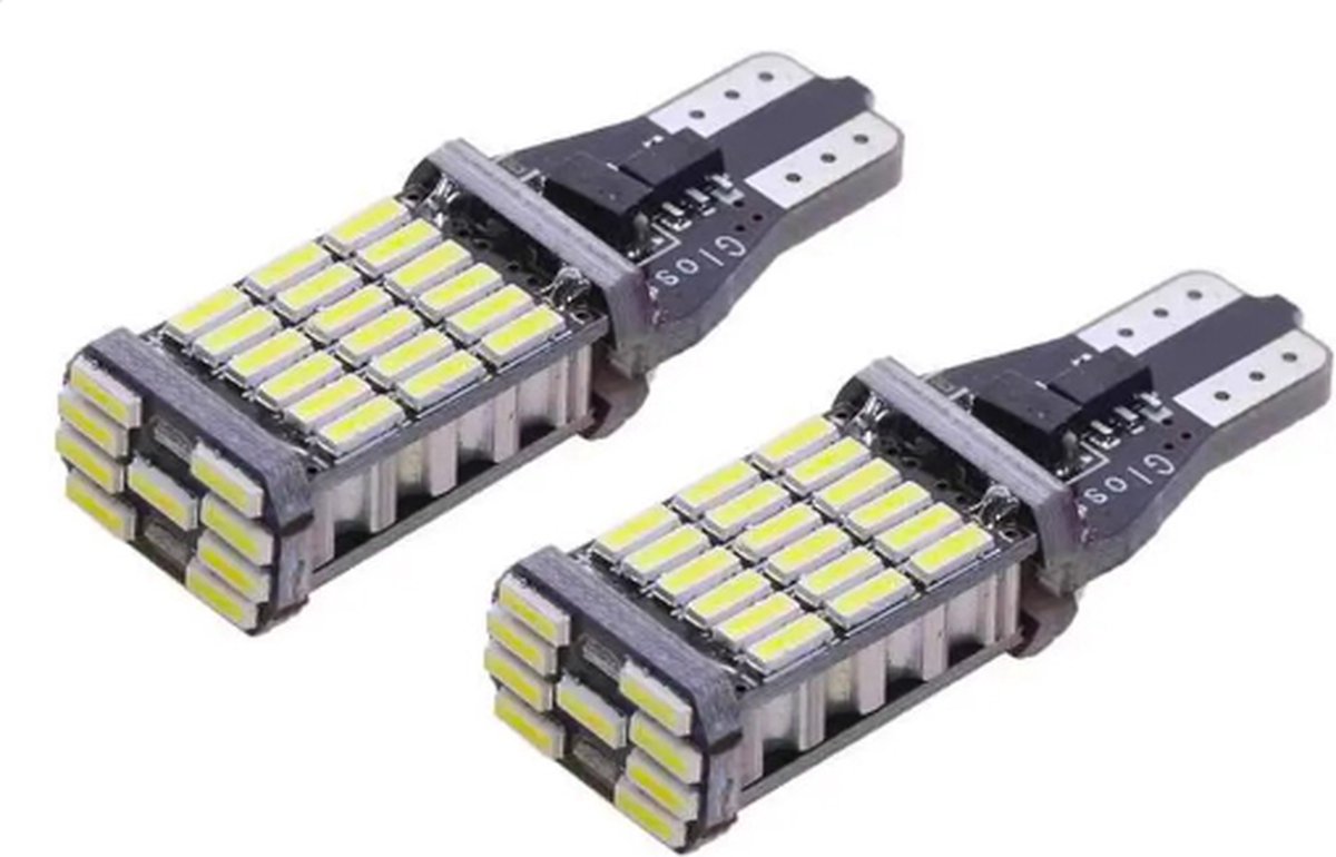 TLVX T15 W16W LED Canbus - Auto - Lampen - Achterlichten - Achteruitrijlicht - Reverse Light - Achteruitrijlamp - Autolamp - 12V (2 stuks)