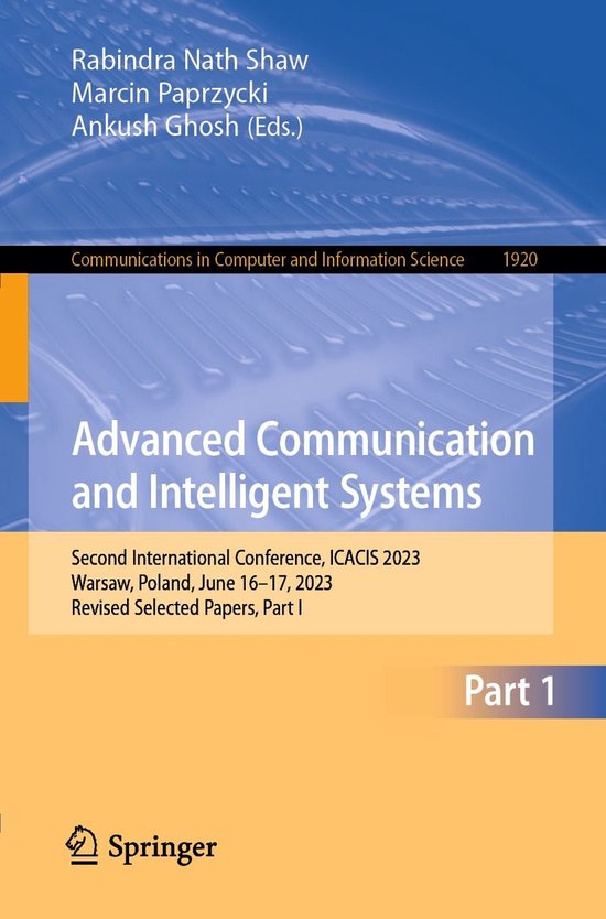 Communications in Computer and Information Science 1920 - Ad ... - cover
