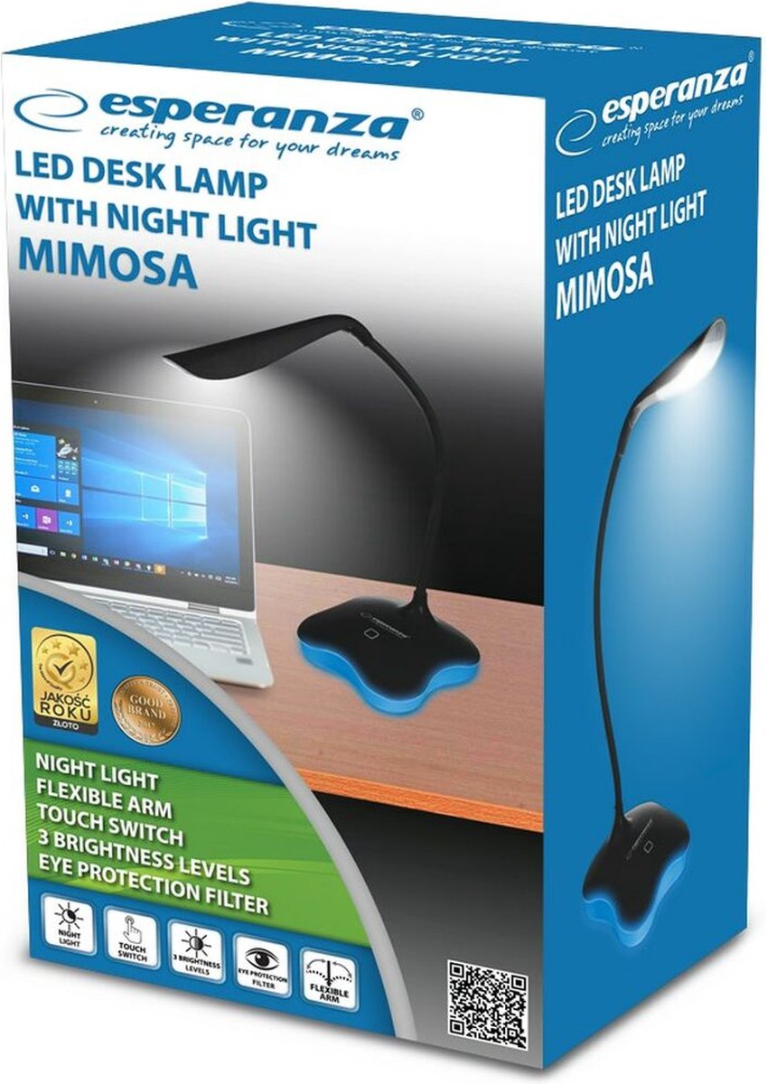 Estoya Mimo LED Bureaulamp 3W - Dimbaar Touch USB thumbnail 2
