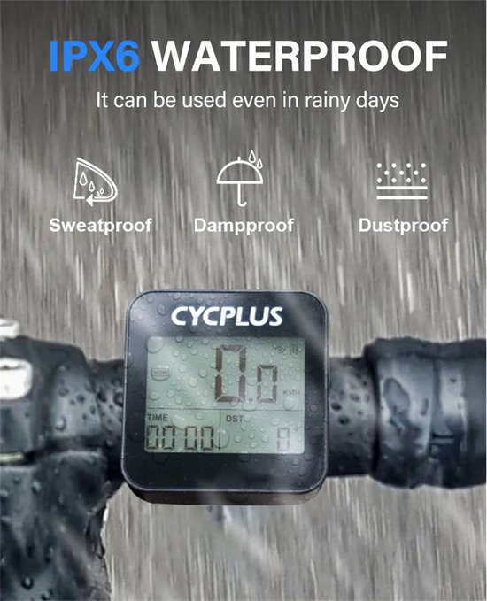Cycplus Gps Fiets Computer Draadloze Stopwatch Ipx6 Waterdichte Fietsen Kilometerteller Fiets Accessoires Snelheidsmeter - Brandless