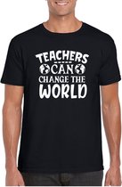 HEREN TSHIRT LEERKRACHT LERAAR TEACHERS CAN CHANGE THE WORLD LUDIEK 2X-LARGE