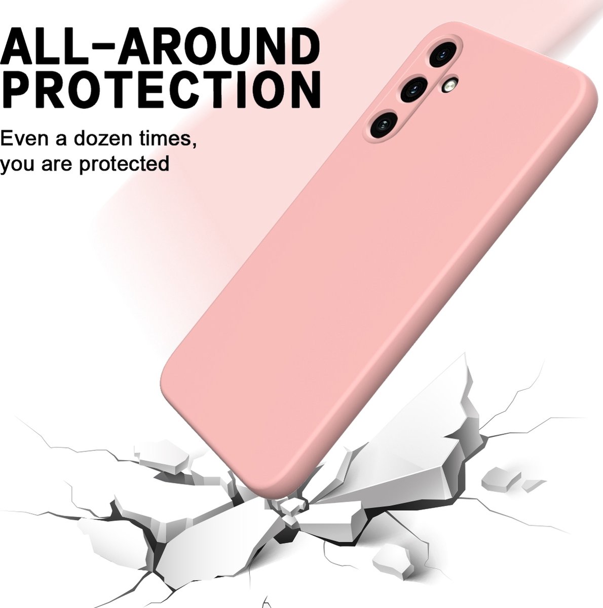 Mobigear Hoesje geschikt voor Samsung Galaxy A55 Siliconen Telefoonhoesje | Mobigear Colors Backcover | Galaxy A55 Case | Back Cover - Roze