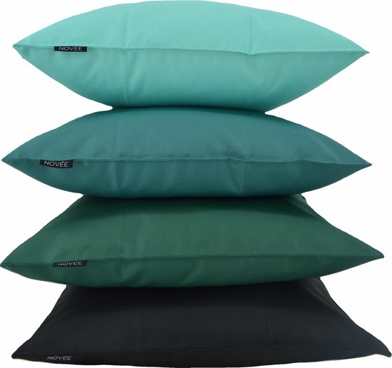 Housse de Coussin Zara - Zwart | Plein air / Extérieur | 45 x 45 cm | Polyester