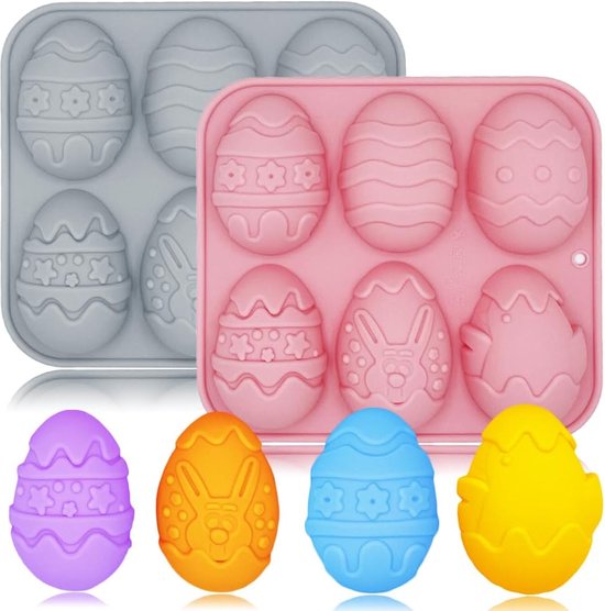 2 Pcs Moule Silicone Lapin Pâques, Moule En Silicone De Pâques, Paques