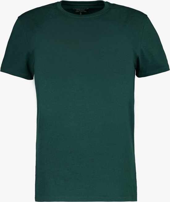 Unsigned heren T-shirt ronde hals groen - Maat L