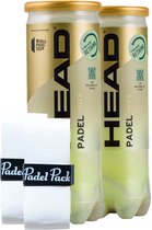 Head Padel Pro S balles de padel padel (6 balles) + Surgrip padel blanc - 2 pièces - Grip de raquette